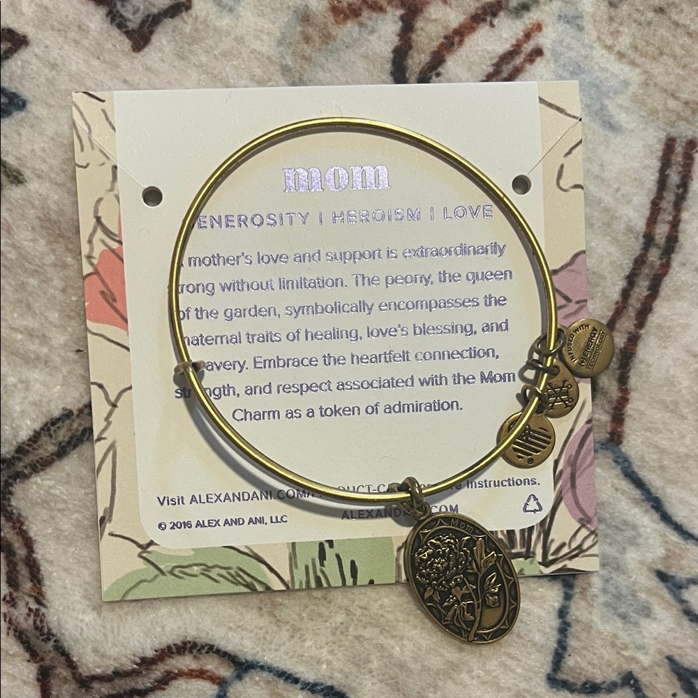 Alex and Ani Gold Mom Bangle